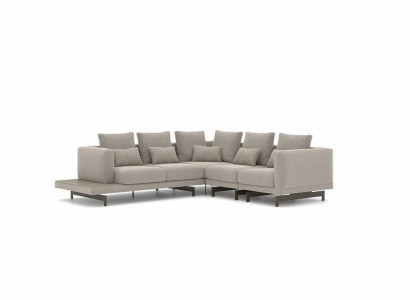  Wohnzimmer Designer Textil Polstermöbel Ecksofa Einrichtung Sofa L-Form